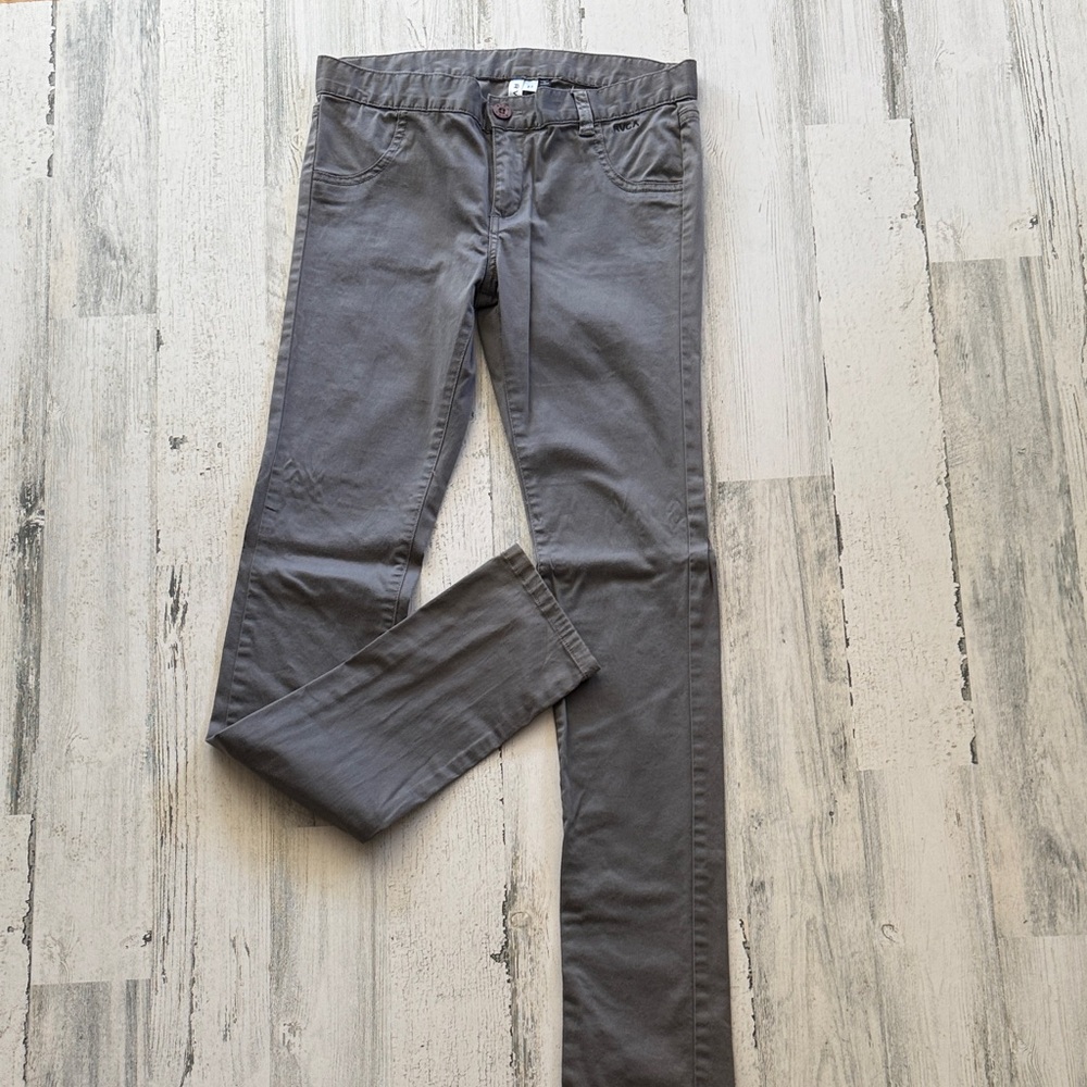 RVCA Charcoal Straight Leg Pants